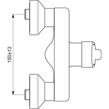 Mitigeur OKYRIS PRO douche chromé réf. D2481AA