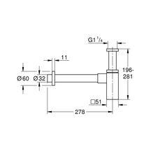 Siphon lavabo Chrome Réf 40564000