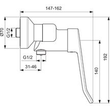 Mitigeur OKYRIS PRO douche manette ajourée chromé réf. D2482AA