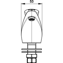 Robinet de lavabo P605 S fixation sur plage eau froide système anti blocage arrivé mâle 15 x 21 NF réf. 64612