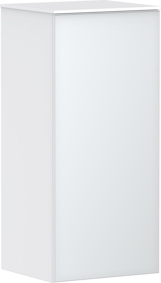 hansgrohe Xevolos E Demi-colonne 400/360 Blanc mat, charnière de porte droite, Façade: Blanc métallisé