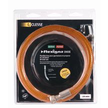 Tuyau Flexible gaz à raccords mécaniques FLEXIGAZ en inox pour butane propane Long. 1.5 m Réf P010650