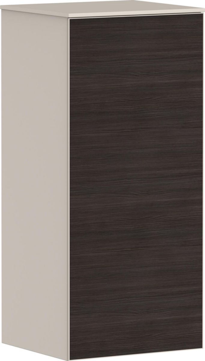 hansgrohe Xevolos E Demi-colonne 400/360 Beige mat, charnière de porte droite, Façade: Chêne foncé