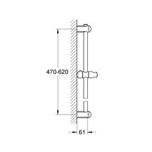 Barre de douche 600 mm Euphoria Chromé 27499000