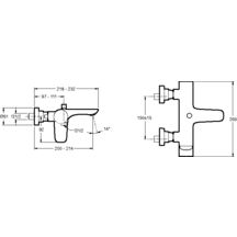 Mitigeur Aleo bain-douche mur chromé réf. E72282-CP