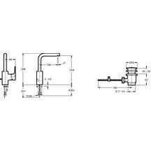 Mitigeur Aleo lavabo bec tube chromé réf. E72278-CP