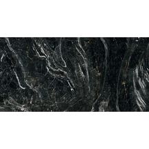 Grès cérame Naxos Rhapsody dark wave rectifié poli 60 x 120 cm 0117426