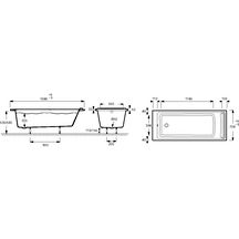 Baignoire Spacio 170x70cm blanc réf. E6D009-00