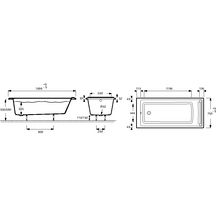 Baignoire Spacio 170X75cm blanc réf. E6D010-00