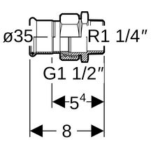 Raccord union acier zn F diamètre : 35-1 1/4 réf . 25338