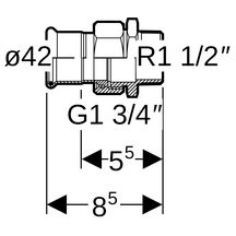 Raccord union acier zn F diamètre : 42-1 1/2 réf . 25339