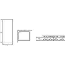 Paroi de douche latérale fixe Contra 90 cm Réf. E22FC90-GA