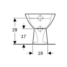 wc au sol pour enfant geberit bambini, cuvette de wc à fond creux, sans trous pour abattant wc Réf. 500.930.00.1