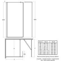 Barre de fixation de paroi de douche droite réf. L6229EO