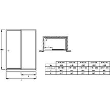 Porte de douche coulissante 100 cm chrome E14C100GA