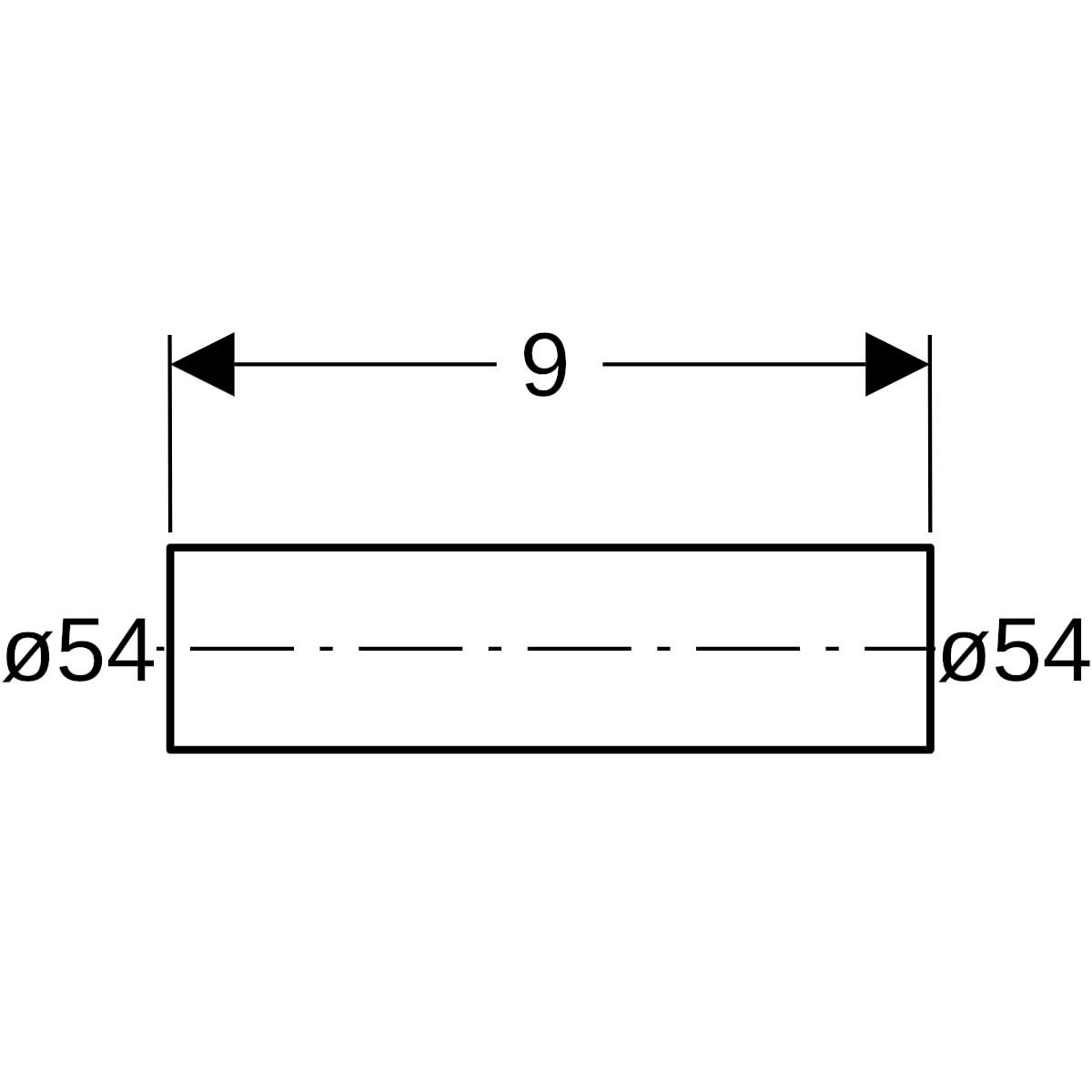 Mamelon D54-51mm, acier carbone Réf 22056