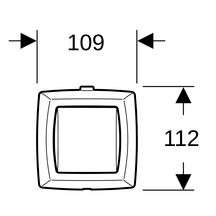 Poussoir à main Geberit pour rinçage simple touche, pour commande de WC à déclenchement pneumatique du rinçage: chromé brillant, chromé mat