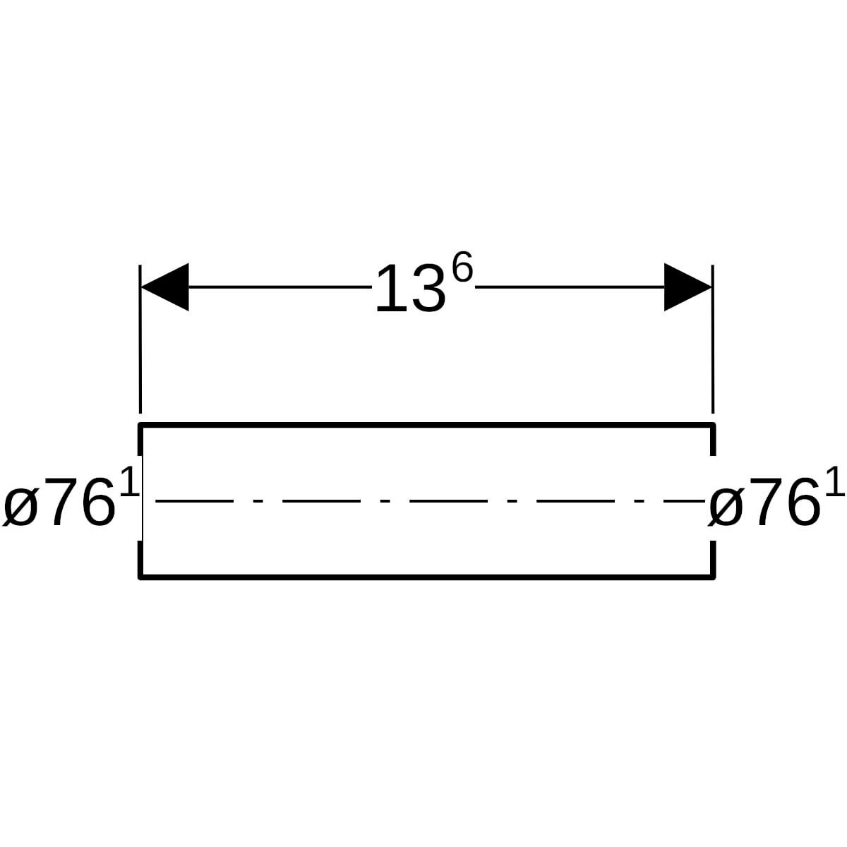 Mamelon D76,1-72,1mm, acier carbone Réf 22057