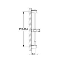 Barre de douche 900 mm Euphoria Chromé 27500000