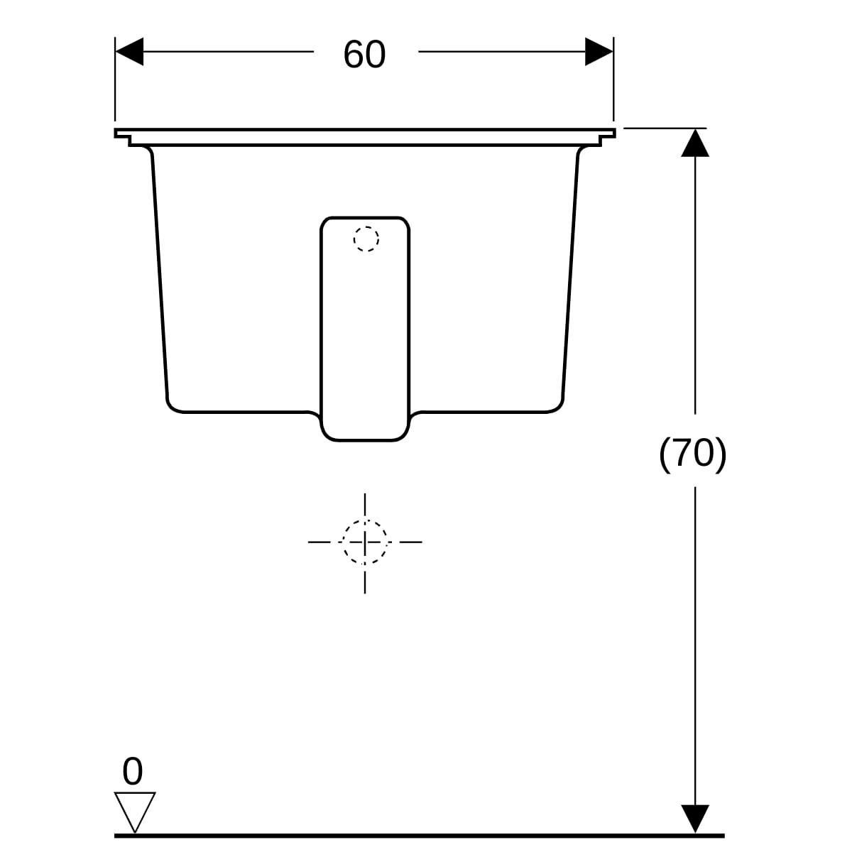 timbre d'office publica avec surface de lavage inclinée Réf. 500.831.00.1