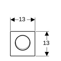 Déclenchement HyTouch Mambo pneumatique encastré pour urinoir, acier inoxydable brossé réf. 116013FW1