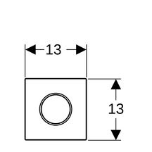 Déclenchement HyTouch Sigma10 pneumatique encastré pour urinoir, chromé brillant / chromé mat / chromé brillant réf. 116015KH1