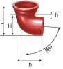 Coude SME 88° en fonte diamètre nominal 100mm Réf. 156109 PAM