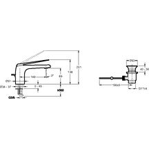 Mitigeur lavabo AVID avec vidage Chromé Réf. E97345-CP