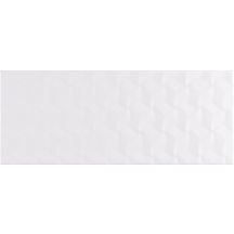 Faïence Arte Deco Glossy blanco D brillant décor 20x50cm