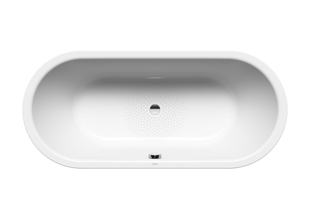 Baignoire Meisterstück CLASSIC DUO OVAL 1111, 1800 x 800, FAD partiel, vidage, blanc alpin réf. 202642550001