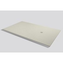 RECEVEUR BASE SLATE 80 BEIGE (120x80). Bonde standard. Grille inox. Possible rebord. Découpe sur-mesure. Réf: 50017335