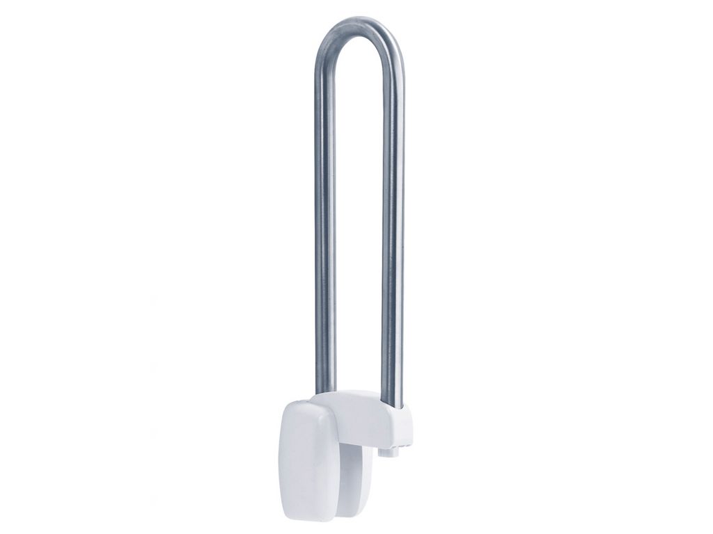 Barre d'appui relevable 77 cm, tube D 30 mm, fixations invisibles, blocage en position verticale, inox brossé réf. 048885