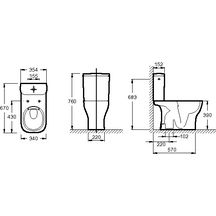 Pack WC STRUKTURA sans bride sortie verticale abattant standard 3 / 6 L Réf. E76009-00