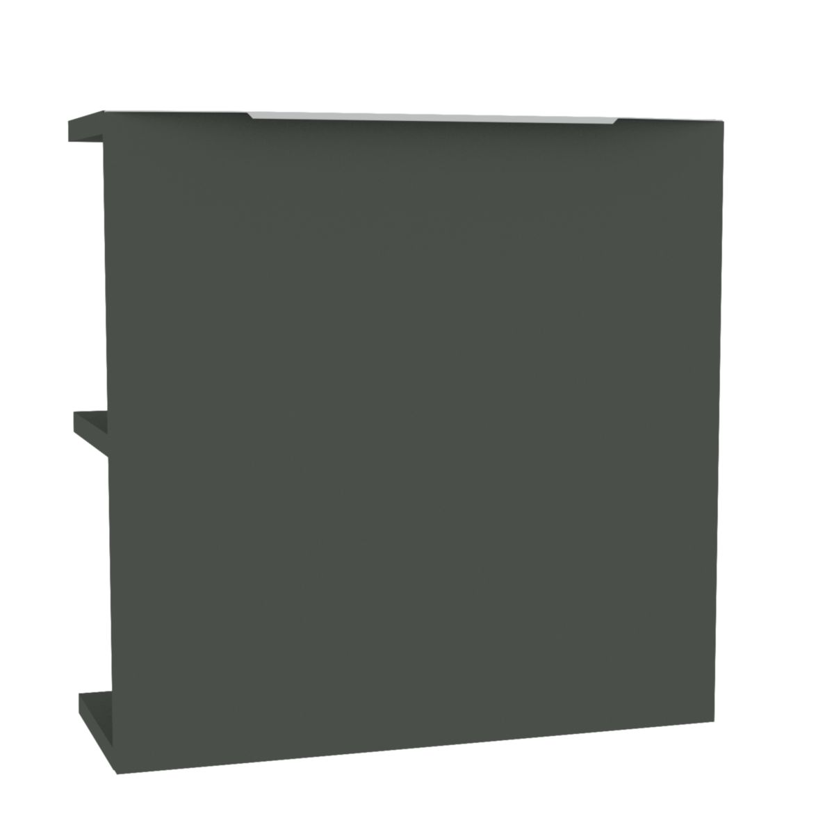 Lave mains Alterna Plénitude L55cm avec rangement tablette latéral P22cm Vert forêt version droite