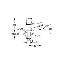 Robinet Costa L 1/2" bec coulé Chromé 20404001