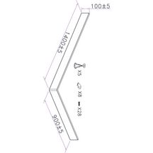 Set pied et tablier pour receveur de Cabine Alterna Concerto 2 140 x 90 x 10 cm