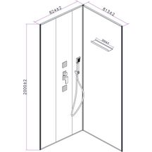 Panneaux de fond Alterna pour Cabine Concerto 2 robinetterie encastré 90x90 cm en verre blanc