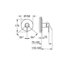 Mitigeur mécanique 1 sortie douche GROHE Plus Hard Graphite brossé 24059AL3