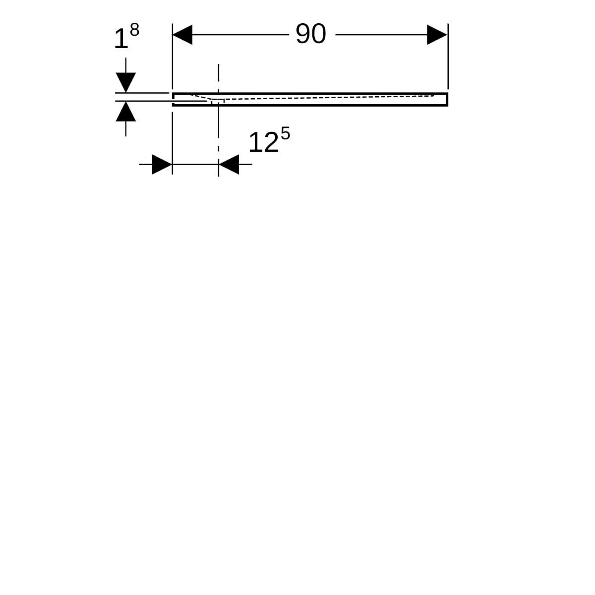 Receveur de douche carré Sestra à poser/à encastrer 90x90cm blanc Réf. 550.250.00.2