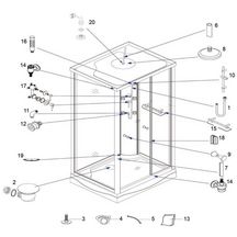 Coude de sortie flexible Alterna pour alimentation douche de tête cabine MEZZO et PLENITUDE