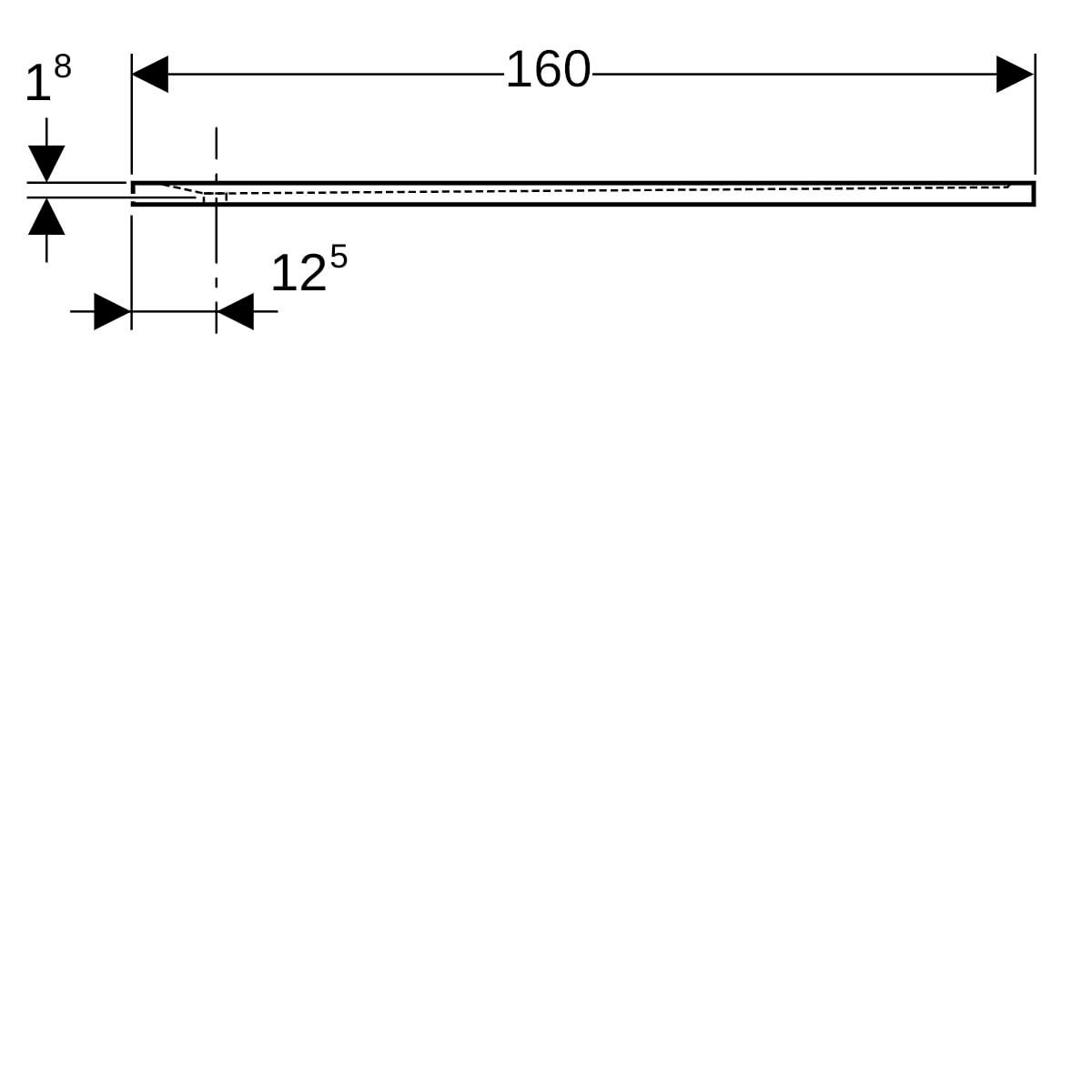 Receveur de douche rectangulaire Sestra à poser/à encastrer blanc/structure ardoise 160x90cm Réf. 550.259.00.2