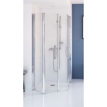 Paroi de douche Larenco porte pivotante pliante en niche 800 mm H 1900 mm Réf. 26787