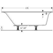 Baignoire RENOVA PLAN version droite standard 170x105 blanc réf.00061900000