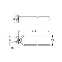 Barre porte-serviettes non pivotable Selection chromé Réf. 41059000