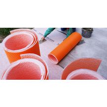 Natte de drainage en couche mince Ditra Drain polyéthylène rouleau de 1x25m DITRA-DRAIN25M