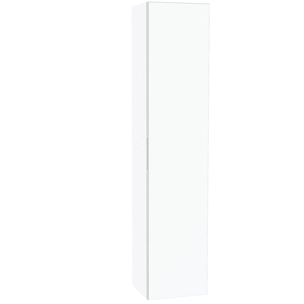 Colonne Alterna Plénitude H160cm 1 porte miroir l35cm P38cm Blanc mat