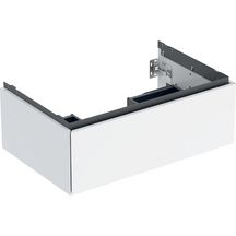 Meuble bas pour lavabo Geberit ONE, 1 tiroir: L75cm, P47cm, laque Blanc brillant