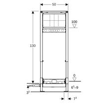 Bâti support Duofix douche de plain pied pour robinetterie murale encastrée D40 réf 111581001