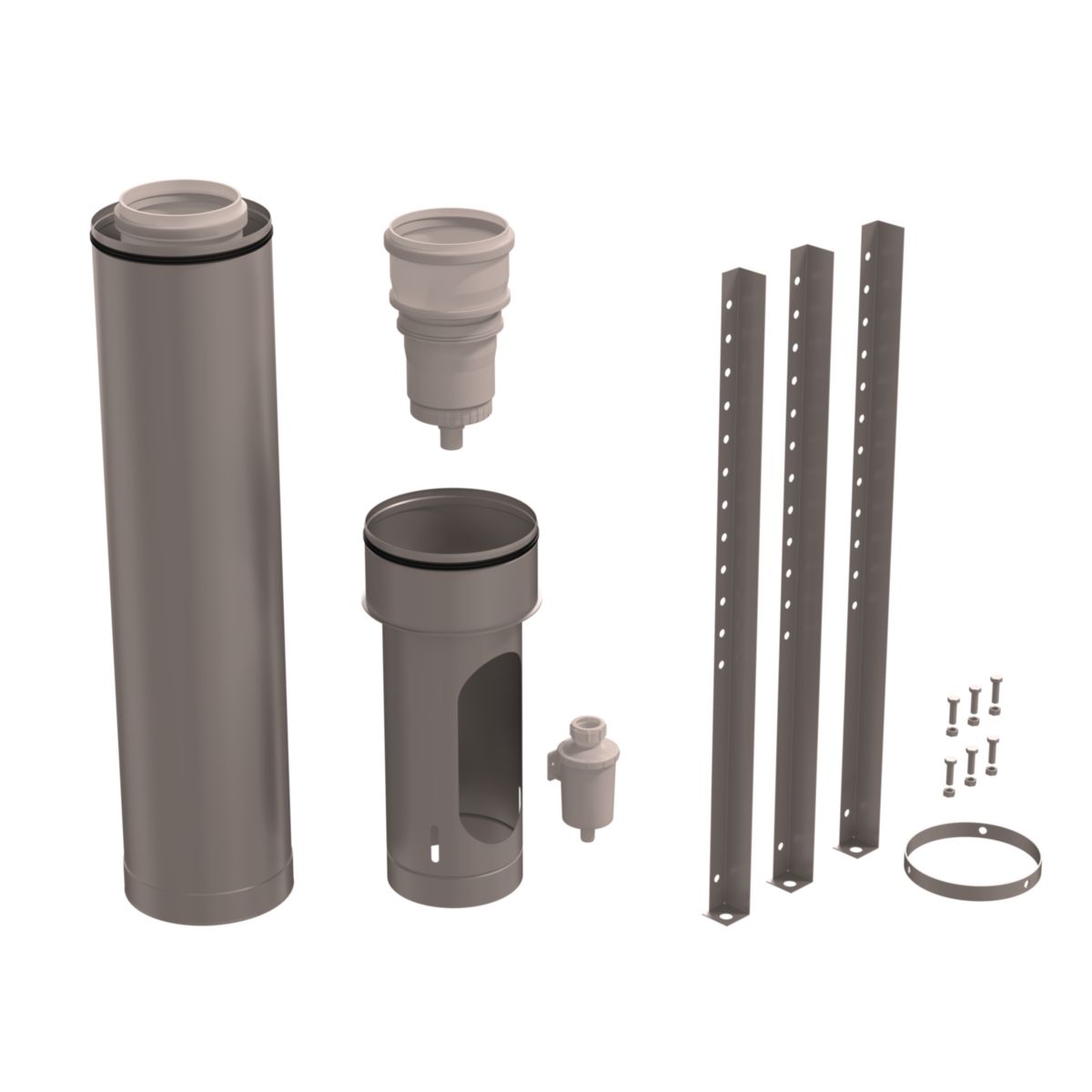 Kit départ Rolux 3CEP Condensation diamètre 160/250mm 0 appareil support trépied.