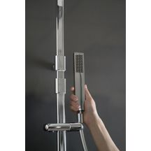 Colonne douche + robinetterie thermostatique avec son inverseur 3 voies casade/douchette/zenitale réf. OPKCTHD420